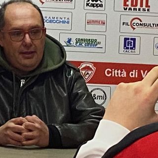 Amirante oggi in sala stampa dopo l'ennesimo ko del Varese