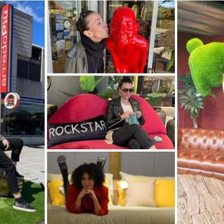 King Gold e i selfie point all'interno di ArredoPiù in viale Belforte per partecipare al contest fotografico che festeggia i 50 anni dell'attività