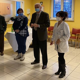 Nella prima foto Cassani e Doggi con Mazzucchelli, sotto Olivieri e Zanetti