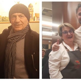 Beppe Sannino con Jonathan della San Gennaro in via Robbioni dopo aver ordinato una &quot;Zizzona&quot; e Gianmarco Pozzecco con Patrizia del Gambero a Casbeno, dove ha chiesto una &quot;Burrata&quot;