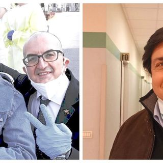 Massimo Maurizio Cannavò insieme a Mattia, il ragazzo di 17 anni salvato all'ospedale di Cremona, e Vito Romaniello: vite piegate ma non spezzate dal Covid