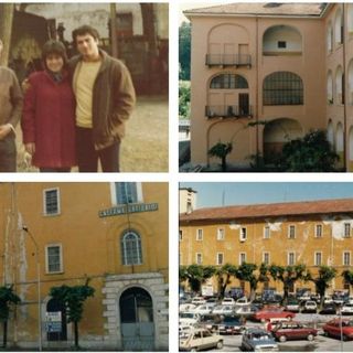 Angela e Franco, a destra, insieme a mamma Carla Tagnochetti e a papà Giuseppe Buccheri, il colonnello della Caserma Garibaldi dove hanno abitato nella loro casa all'interno dell'edificio militare sul lato di via Pavesi da metà anni Settanta a metà anni Ottanta