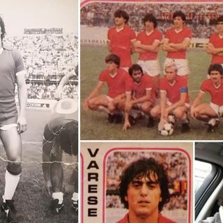 Marco Cecilli, primo accosciato da destra nel Varese in serie B della prima metà degli anni Ottanta