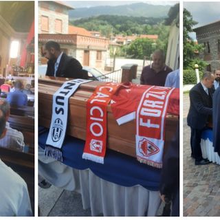 L'ultimo saluto a Romano Sardella nella chiesa di Comerio (foto Ezio Macchi)