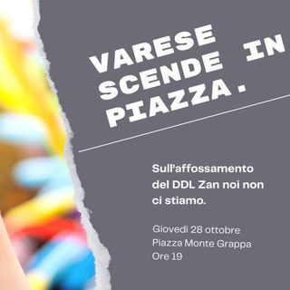 Varese domani scende in piazza contro l'affossamento del Ddl Zan