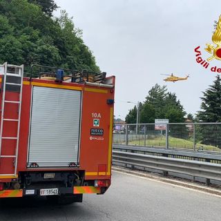 Incidente in moto a Besozzo, elisoccorso in azione: un ferito grave