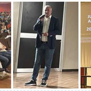 Il presidente Massimo Foghinazzi ha presentato obiettivi e valori del Gavirate Calcio nell'auditorium delle scuole medie gremito