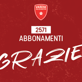 Il grazie della Pallacanestro Varese ai 2.571 abbonati