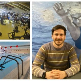 Matteo Poretti e Stefano Galante, rispettivamente responsabile del reparto acqua e della zona fitness dell'Acinque Ice Arena