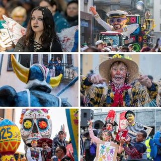 Alcuni dei mille volti del carnevale varesino (Fotografia Galbiati)