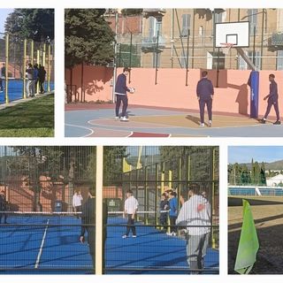 Oggi i giocatori dell'Imperia hanno giocato a padel e a basket
