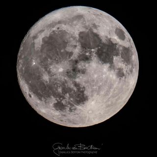La luna piena immortalata ieri sera da Gianluca Bertoni