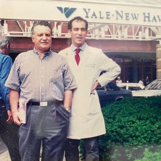 Matteo Bassetti con il padre Dante