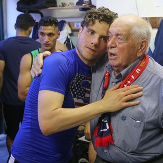 Max Di Caro, direttore generale della Varesina, e la fonte della sua energia e della sua forza: l'indimenticabile nonno Umberto Belletti (foto Enrico Scaringi)
