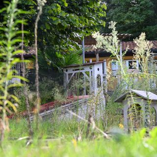 La natura si è ripresa il suo spazio dopo che il minigolf ha perso un "papà". È allo studio un nuovo bando comunale per trovargliene un altro (foto Alessandro Umberto Galbiati)