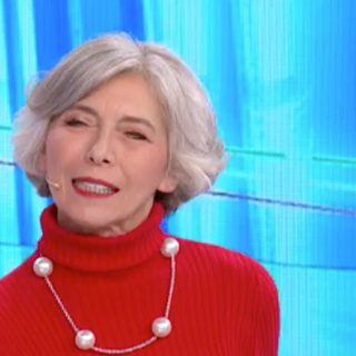 Irene Pivetti durante un'intervista a Pomeriggio Cinque