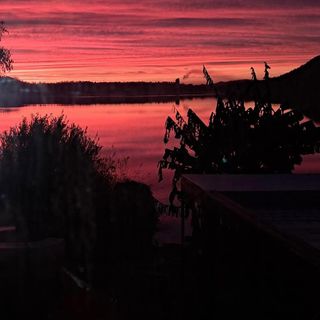 L'alba da Cadrezzate con Osmate nello scatto di Massimiliano Gibellini. Sotto Gigi Ruberti e il risveglio della natura a Gavirate