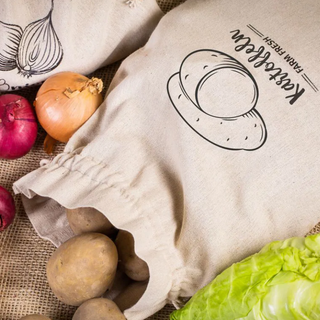 Borse della spesa a zero sprechi. Per patate, cipolle o aglio