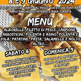 Tutto è pronto per la nuova edizione della Sagra del Pesce di Calcinate