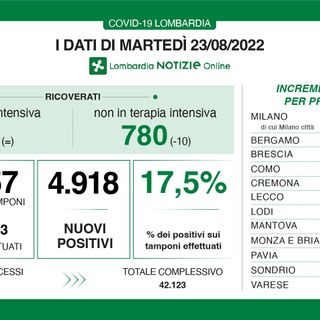 Coronavirus, in provincia di Varese 382 contagi. In Lombardia sono 4.918, in Italia 35mila