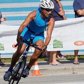Stefano Pellegrini, classe 1967, in versione triatleta