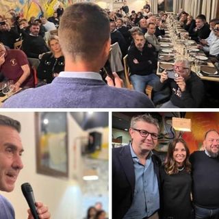 Roberto Vannacci ospite del locale Al Posto Giusto di Varese. Qui sopra a destra è con Andrea Cassani, Isabella Tovaglieri, il padrone di casa Mirko Reto e Max Ferrari