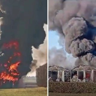 L'incendio al campo volo di Cogliate (foto da IlSaronno.it)