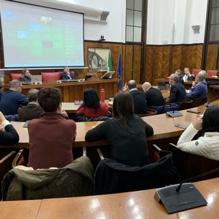 Un momento della riunione del tavolo al Ministero sulla crisi di Meta System