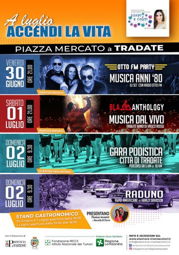 “A luglio accendi la vita” con l'associazione Eleonora Cocchia Vivere a Colori “A luglio accendi la vita” con l'associazione Eleonora Cocchia Vivere a Colori