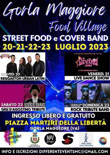 Quattro giorni di street food a Gorla Maggiore. Con tributo a Gigi Dag