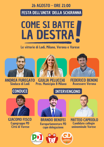 «Come si batte la destra»: gli “esempi” di Verona, Lodi e Milano alla Schiranna