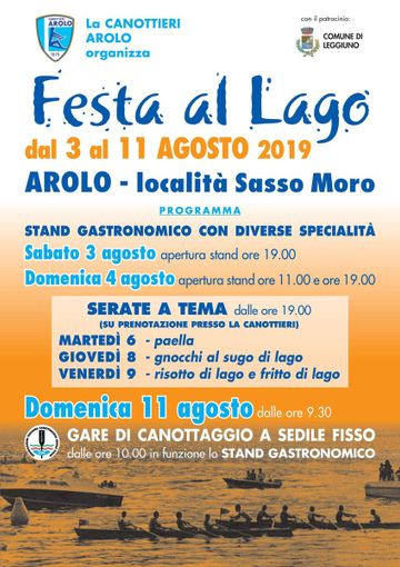 Arolo di Leggiuno, una settimana di "festa al lago" con i canottieri