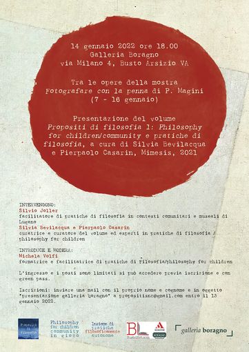 La locandina dell'appuntamento in Galleria Boragno a Busto