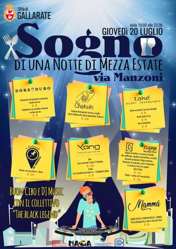 Cibo, musica e arte fotografica nella notte di mezza estate in via Manzoni a Gallarate Cibo, musica e arte fotografica nella notte di mezza estate in via Manzoni a Gallarate