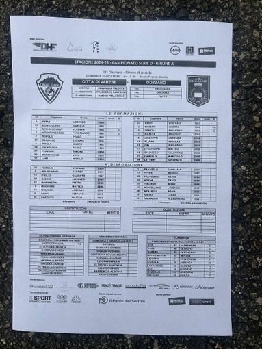 Varese-Gozzano con la malinconica immagine dei distinti semideserti (foto Ezio Macchi)