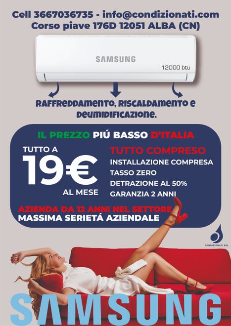 Ondata di calore in arrivo: l’Italia si prepara a temperature roventi. Condizionati Srl lancia la promo Samsung a 19€/mese