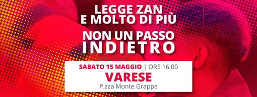 Varese scende in piazza il 15 maggio per il ddl Zan Varese scende in piazza il 15 maggio per il ddl Zan