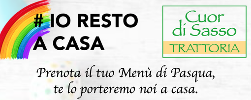 Con il menù del Cuor di Sasso potrete gustare a casa vostra una Pasqua nel solco genuino della tradizione italiana Con il menù del Cuor di Sasso potrete gustare a casa vostra una Pasqua nel solco genuino della tradizione italiana