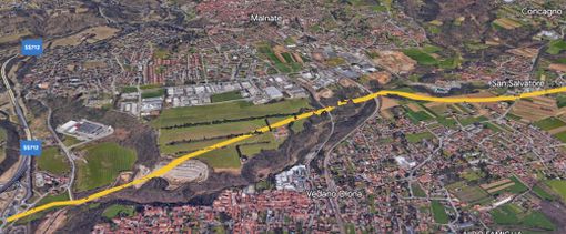 Il tracciato del progetto del "Peduncolo" Il tracciato del progetto del "Peduncolo"