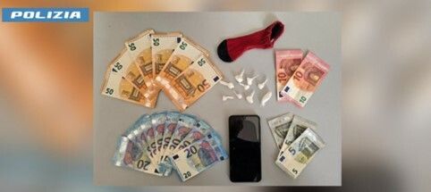 Polizia ferma pusher a Samarate: sequestrate dosi di cocaina e denaro contante