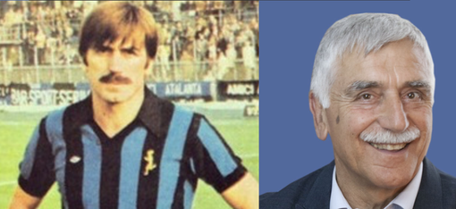 Lele Andena ieri (1978 in maglia Atalanta) e oggi: i baffi sono un tratto distintivo, nato per una scommessa in maglia biancorossa