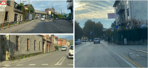 Alcuni dei tratti che saranno interessati dai lavori per la nuova ciclopedonale e la posa di nuovo verde