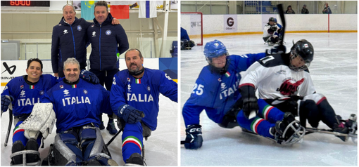 Dall'alto a sinistra in senso orario i varesini "mondiali" Massimo Da Rin, Andrea Longhi, Roberto Radice (atleta Polha), Santino Stillitano e Alessandro Andreoni. A destra una fase del 4-2 al Giappone per il pokerissimo di vittorie ai Mondiale Gruppo B di Astana Dall'alto a sinistra in senso orario i varesini "mondiali" Massimo Da Rin, Andrea Longhi, Roberto Radice (atleta Polha), Santino Stillitano e Alessandro Andreoni. A destra una fase del 4-2 al Giappone per il pokerissimo di vittorie ai Mondiale Gruppo B di Astana