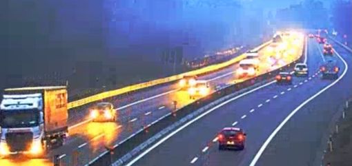 La A26 stamattina vista dalla webcam di Autostrade