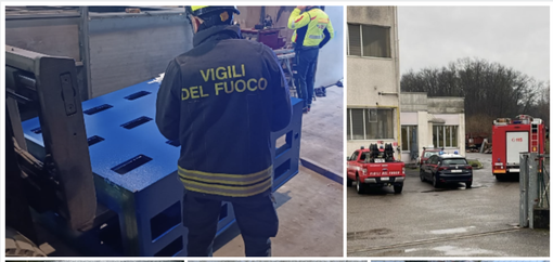 Il punto dove si è verificato l'incidente sul lavoro