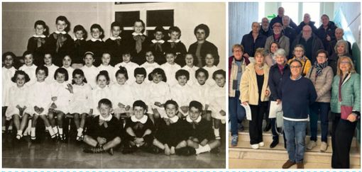 La prima prima elementare della storia della scuola Sacco di Varese, come era ieri... e com'è oggi