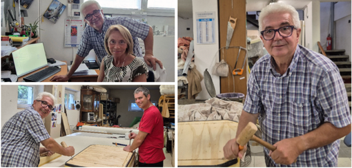 Roberto Masini nel suo laboratorio show room di via Crispi a Varese, dove dal 2006 lavorano con lui la moglie Chiara e il figlio Davide Roberto Masini nel suo laboratorio show room di via Crispi a Varese, dove dal 2006 lavorano con lui la moglie Chiara e il figlio Davide