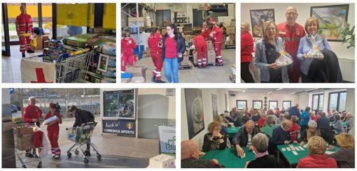 FOTOGALLERY. Il grande cuore della Croce Rossa di Varese, tra raccolta di generi alimentari e burraco