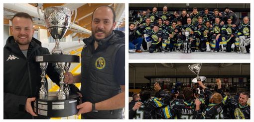 Omar Cagnina e Lorenzo Broggi con la coppa dei "campioni" vinta dai Varese Crazy Bees. A lato e sotto nella gallery tutte le foto di Michele Del Re