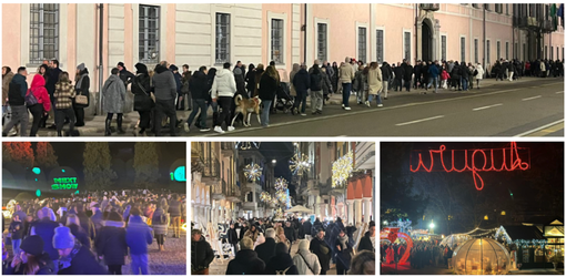 Un muro di gente in centro e ai Giardini delle Meraviglie ieri a Varese